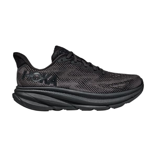 Hoka Clifton 9 Mens Shoe- Black-Black- Blue Mountains Running Co