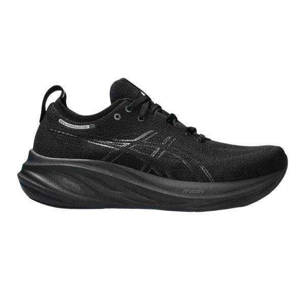 Mens ASICS Nimbus 26- Black/Black Blue Mountains Running Co