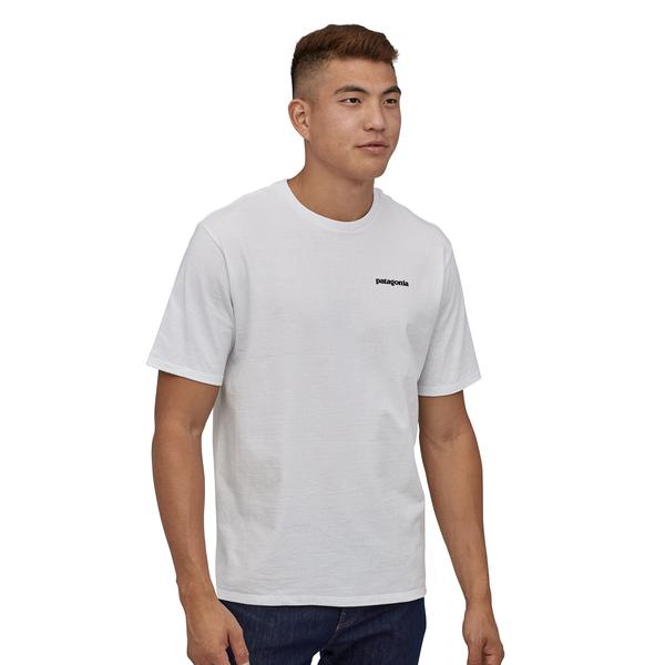 Mens Patagonia P-6 Logo Responsibili- Tee, White