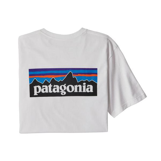 Mens Patagonia P-6 Logo Responsibili- Tee, White