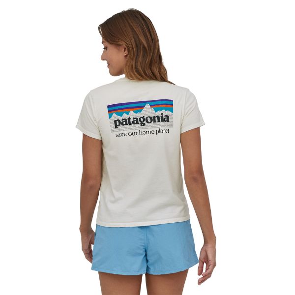 Patagonia P-6 Mission Organic T-Shirt Womens- Birch White