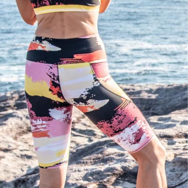 Warrioress Recycled Womens Shorts-Desert Sunrise