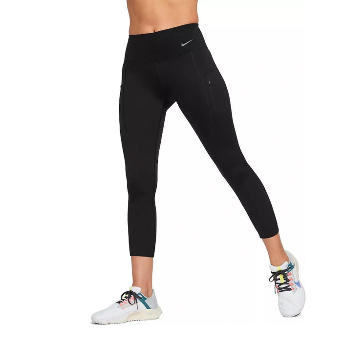 Womens Nike Go Dri-FIT Firm Support Mid-Rise Cropped Tights