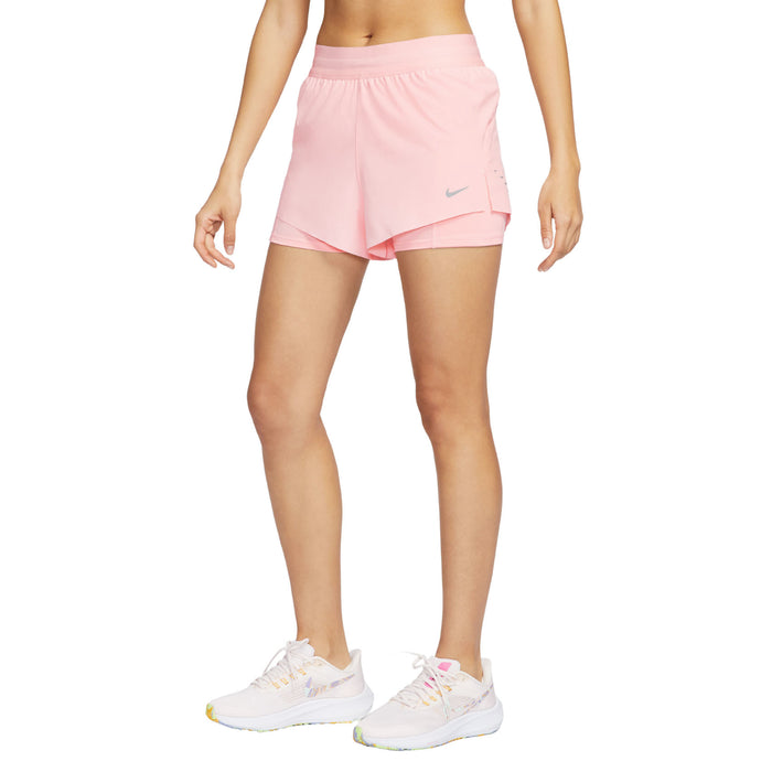 Womens Nike Swift Dri-FIT Mid-Rise 2-in-1 Running Shorts