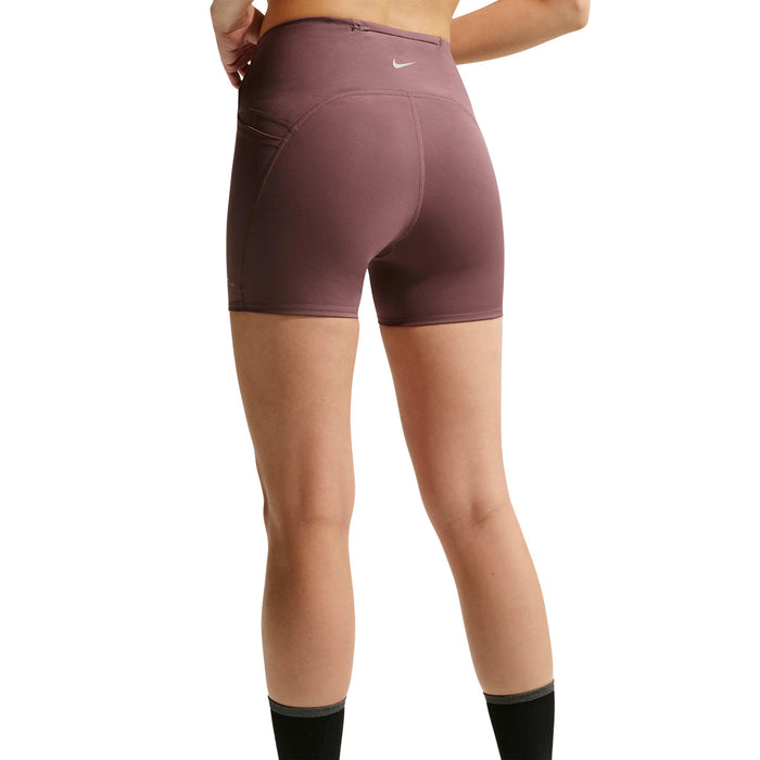 Womens Nike Swift High-Waisted 4 Inch Tight Running Shorts with Pockets