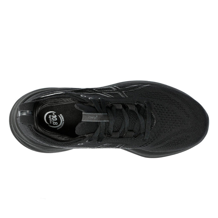 Mens ASICS Nimbus 26- Black/Black Blue Mountains Running Co