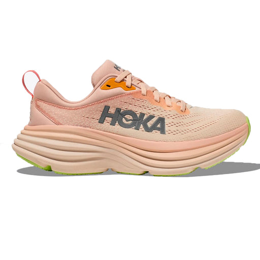 Womens Hoka Bondi 8 (Wide)-Cream / Vanilla- Blue Mountains Running Co