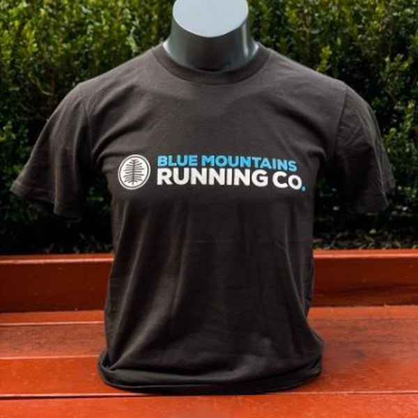 Blue Mountains Running Co Mens Tee Charcaol