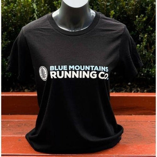 Blue Mountains Running Co Womens TeeBlue Mountains Running Co Womens Tee Black