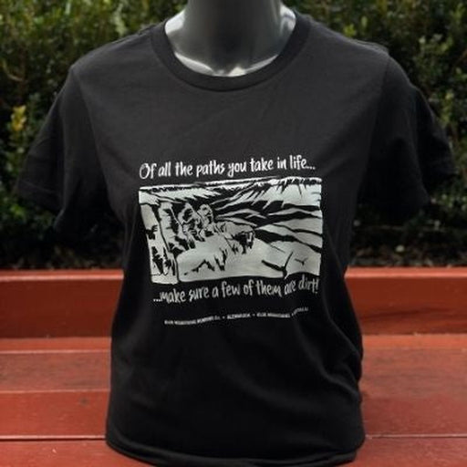 Blue Mountains Running Co Womens Tee Trails Black