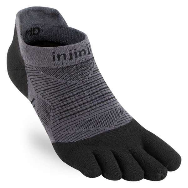 Injinji Socks Run Original Weight No show Black