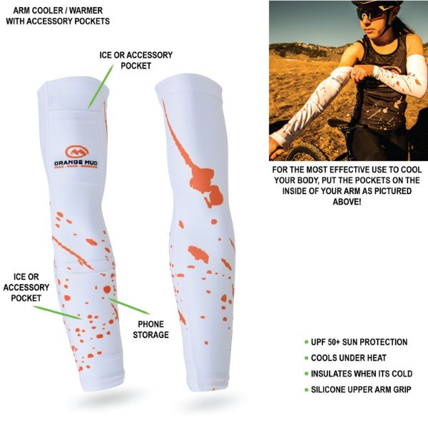 Orange Mud Arm Cooler-Gloves and Arm Warmers-Blue Mountains Running Company