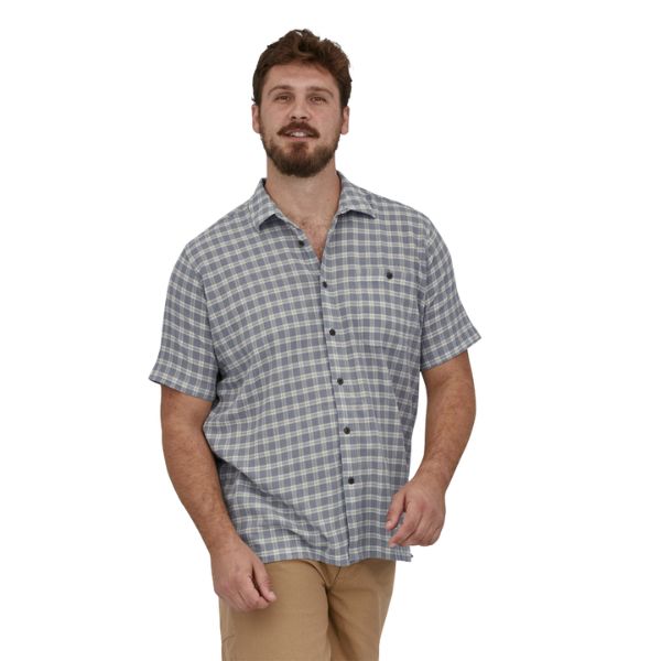 Patagonia-AC-Buttondown-Shirt-Mens-Stone-Blue-Front-Blue-Mountains-Running-Co
