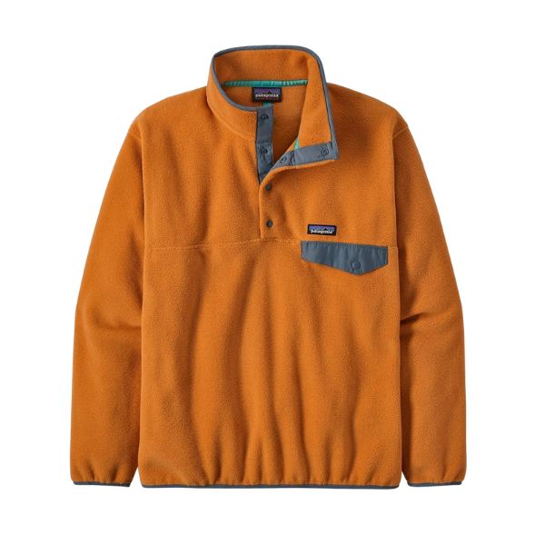 Patagonia-Lightweight-Synchilla-SnapT-Pull-Front-Orange-Blue-Mountains-Running-Co