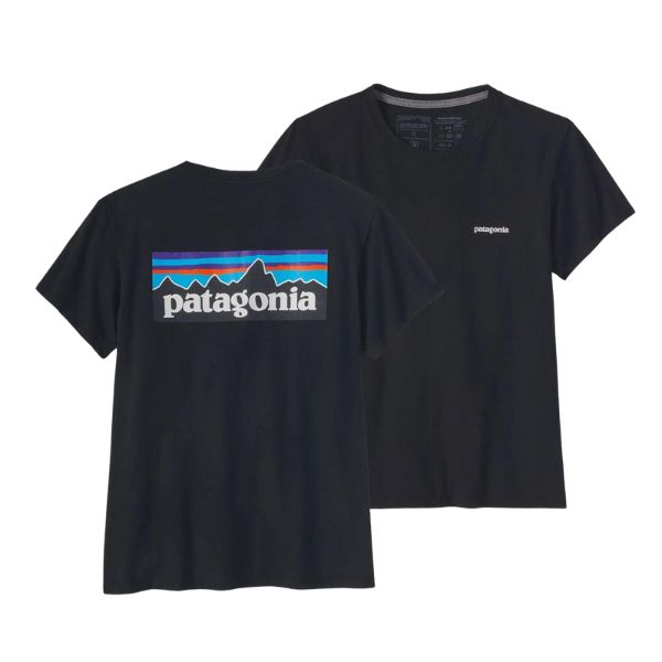 Patagonia-P-6-Logo-Responsibili-Womens-Tee-Black-Blue-Mountains-Running-Co