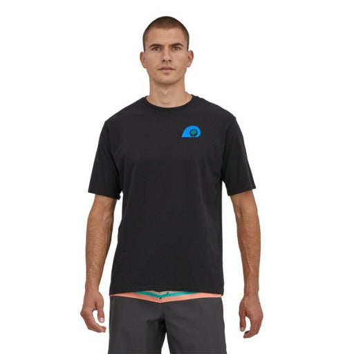 Patagonia-Rubber-Tree-Mark-Tee-Mens-Black-Front-Blue-Mountains-Running-Co