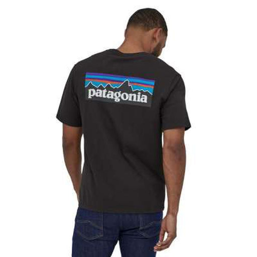 Patagonia Mens P-6 Logo Organic TShirt-Blue Mountains Running Company