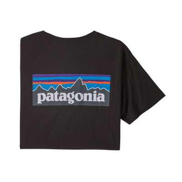 Patagonia Mens P-6 Logo Organic TShirt-Blue Mountains Running Company