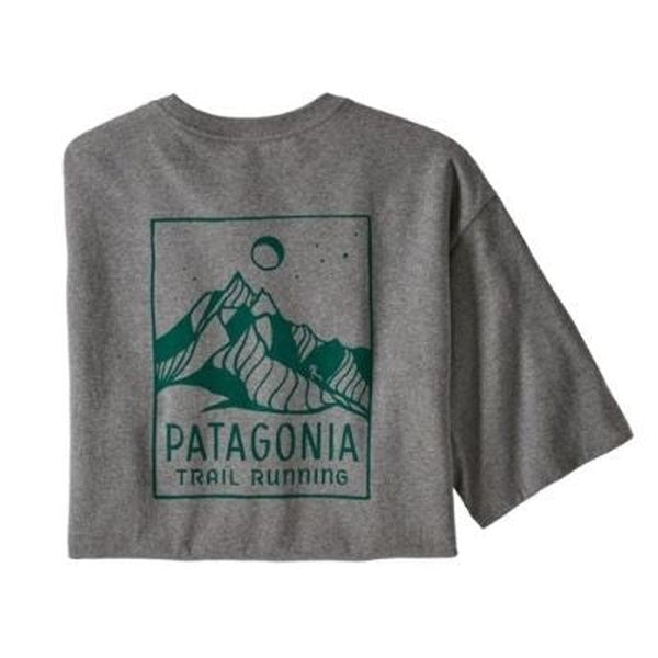 Patagonia Mens Ridgeline Runner Responsibili Tee Gravel Heather