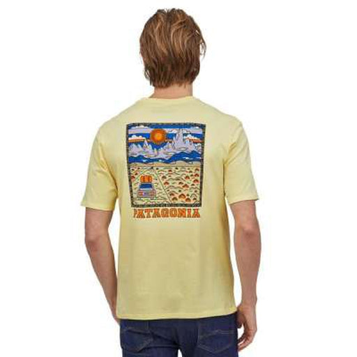 Patagonia Mens Summit Road Organic TShirt-Blue Mountains Running Company