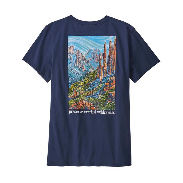 Patagonia Oak Flat Organic Pocket T-Shirt Womens-Apparel-Blue Mountains Running Company