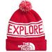 The-North-Face-Retro-Pom-Beanie-Red-Blue-Mountains-Running-Co